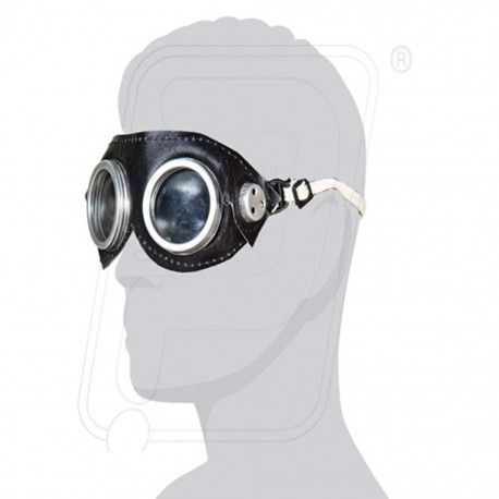 Goggles leather aluminium ring