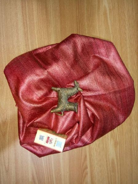 Maroon -  Pure Tussar Ghicha Saree