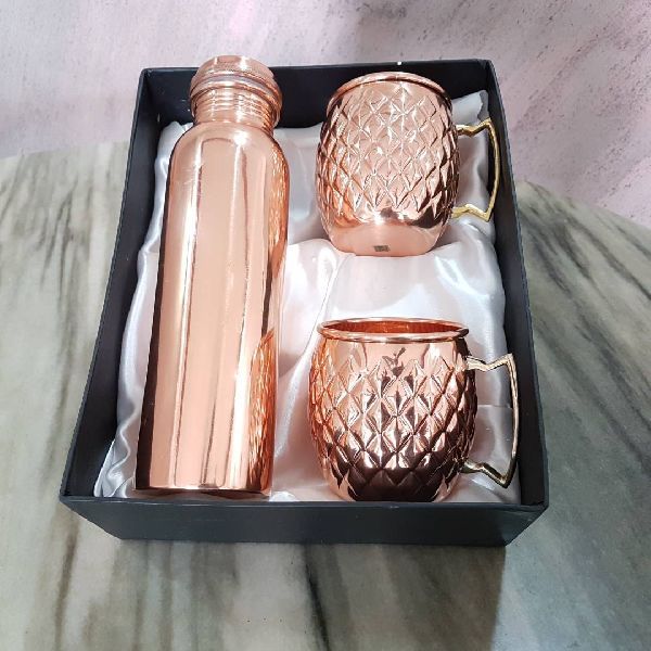 Copper Bottle with Glass Set 04