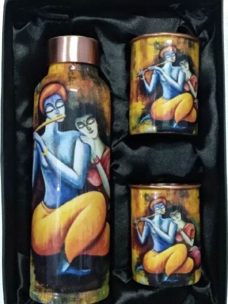 Copper Bottle with Glass Set 05