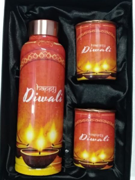 Copper Bottle with Glass Set 07