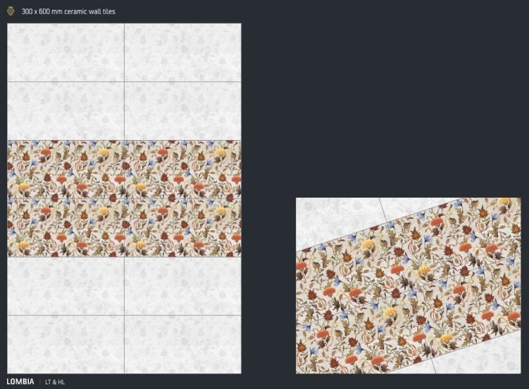 Lombia 300x600 mm Royal Burry Tiles