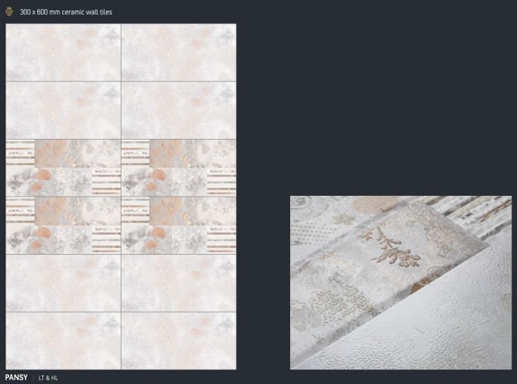 Pansy 300x600 mm Royal Burry Tiles