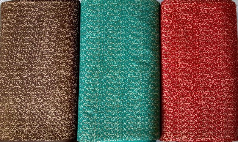 Gold Print Rayon Fabric 01