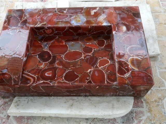 Red Agate Cross Tepper Bowl