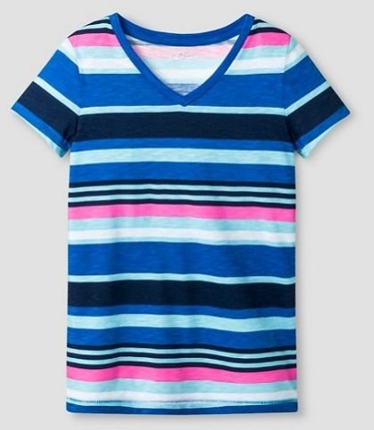Mens V-Neck Striped T-Shirts 04