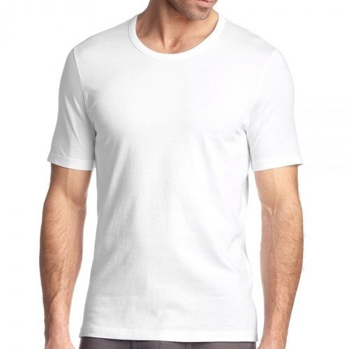 White Mens Round Neck T-Shirt 01