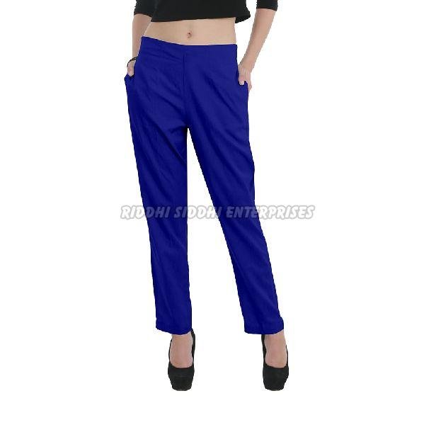 Royal Blue Ladies Linen Pant