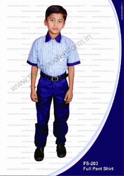 FS-203 Boys School Shirt Full Pants