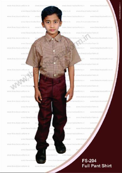 FS-204 Boys School Shirt Full Pants