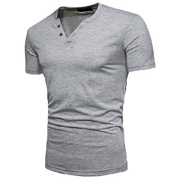 Mens V-Neck Striped T-Shirts 05