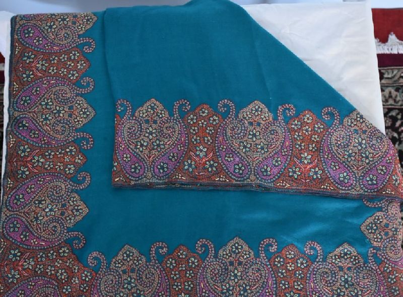 Kashmiri Embroidery Border Shawl 02