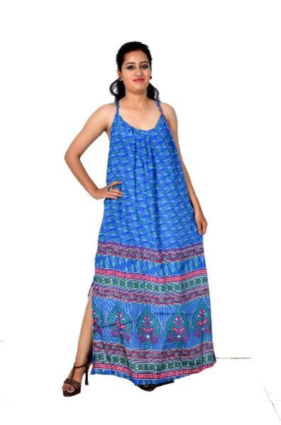 Long Cotton One Piece Dress 07