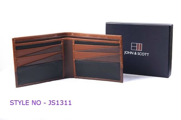 JS1311 Mens Brown Leather Wallet