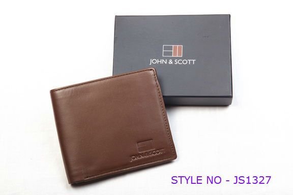 JS1327 Mens Brown Leather Wallet