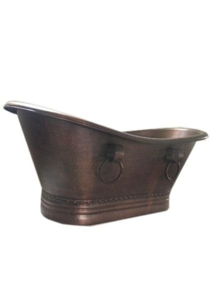 Copper Bathtub Full Antique with Handle Image 02