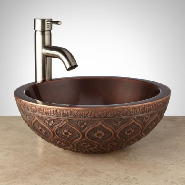 Copper Wash Basin 02