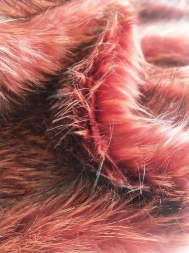 Maroon Faux Fur Fabric 02