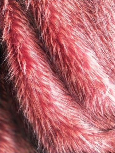 Maroon Faux Fur Fabric 03