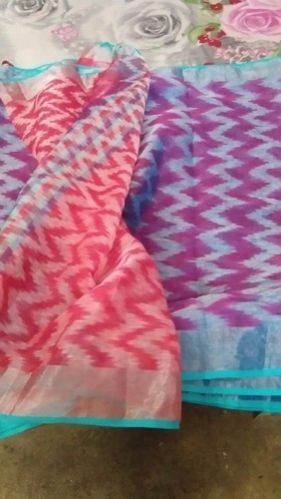 Ikat Linen Saree 03