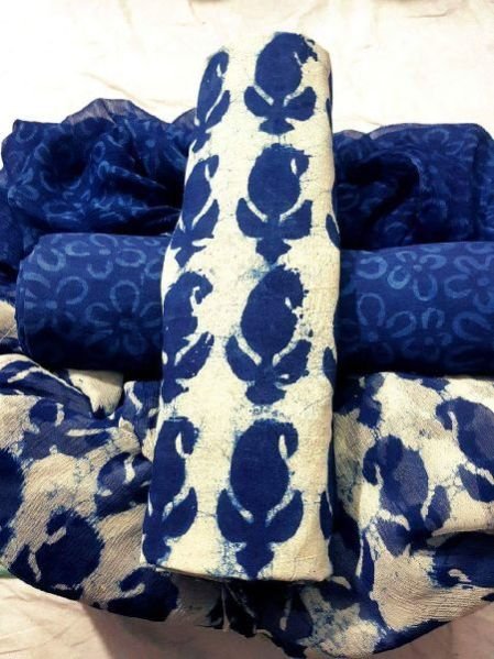 Cotton Dabu Print Suits 01