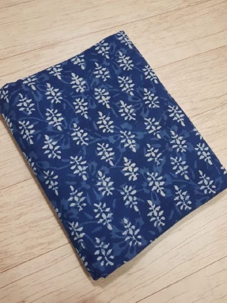 Cotton Indigo Dabu Print Fabric 04