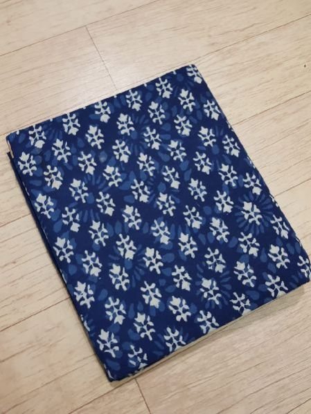 Cotton Indigo Dabu Print Fabric 05