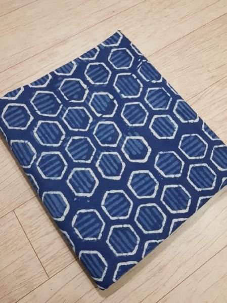 Cotton Indigo Dabu Print Fabric 09