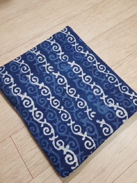 Cotton Indigo Dabu Print Fabric 10