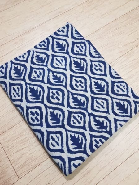 Cotton Indigo Dabu Print Fabric 12