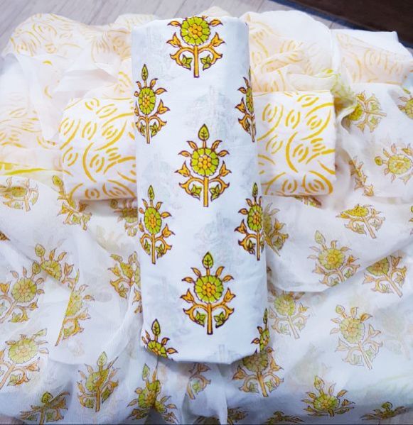 Cotton Suit with Chiffon Dupatta 01