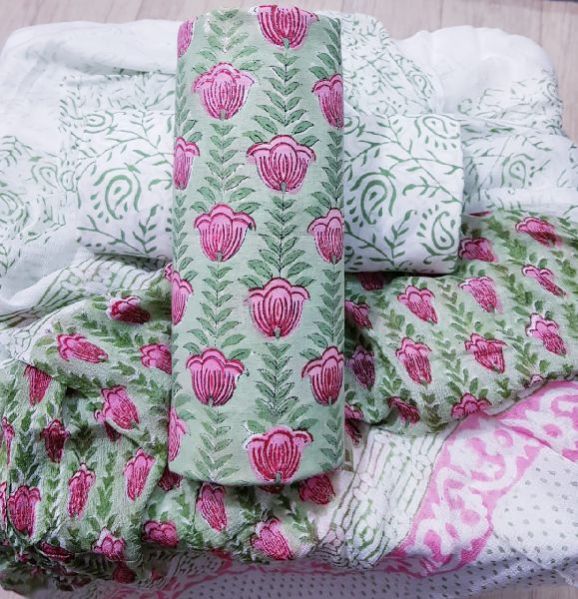 Cotton Suit with Chiffon Dupatta 05