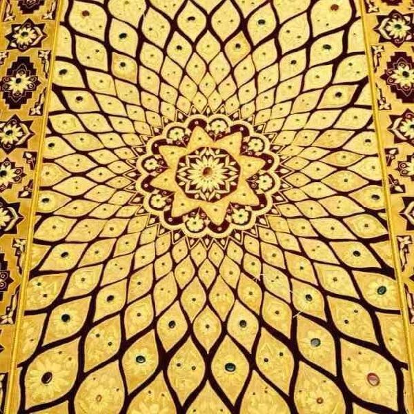 Velvet Zari Wall Panel With Real Stone 03