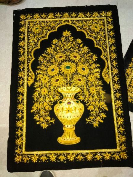 Velvet Zari Wall Panel With Real Stone 06