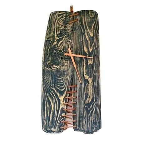 Artizay Distressed Wood Sculpture Wall Clock
