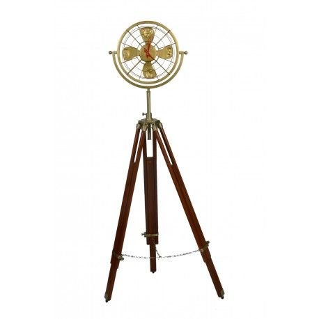 Tripod Nautical Fan Clock