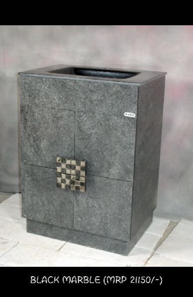 Black Marble Wash Basin Cabinet