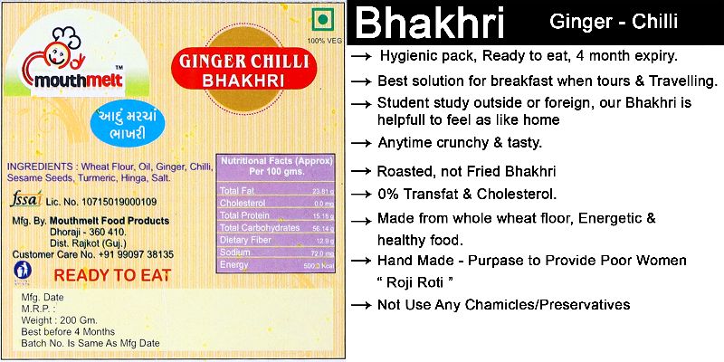 Ready To Eat Ginger Chilli Bhakhri 02