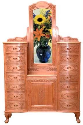 Dressing Table Semi Carved 02