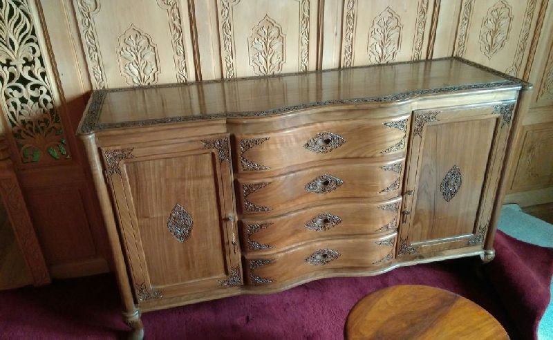 Side Board Semi Carved Curved Front
