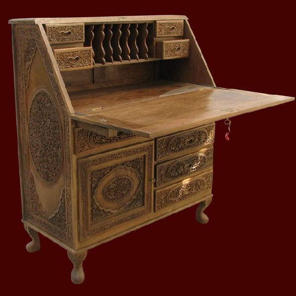 Writing Desk Full Carved 01