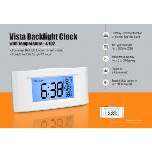 A 102 Vista Backlight Clock