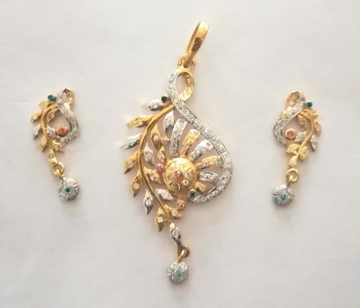 Gold Plated Pendant Set 07