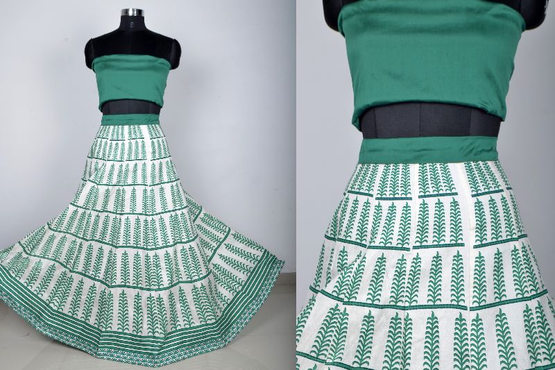 L-16 Dezire Green Lehenga