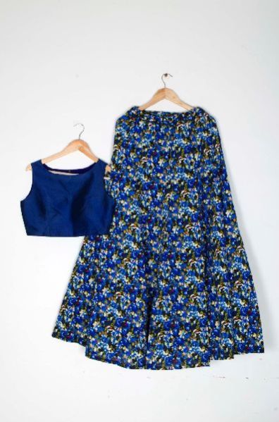 L-42 Rajwadi Blue Lehenga