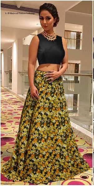L-43 Rajwadi Yellow Lehenga