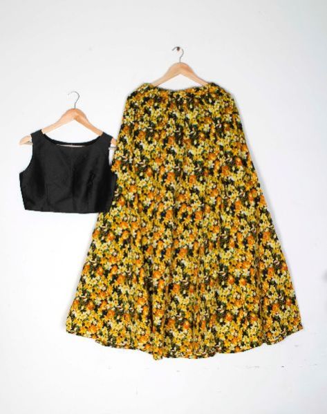 L-43 Rajwadi Yellow Lehenga