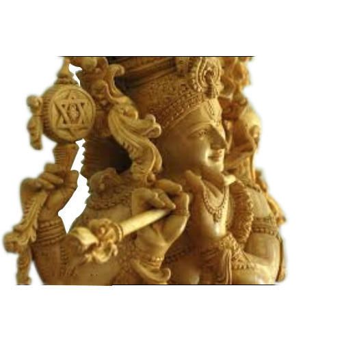 Sandalwood Krishna Statue