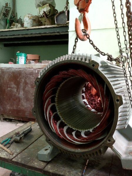 250 KW, 335 HP Crompton Motor Rewinding Service
