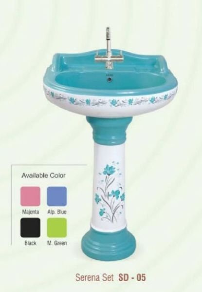SD-05 Sticker Designer Pedestal Wash Basin